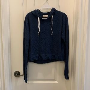 3/$35 hollister soft dark blue hoodie (size xs)